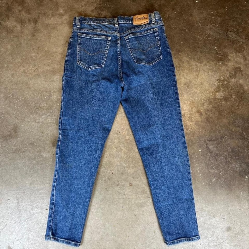 Vintage 90s Stallone blue denim straight leg jeans Size 34